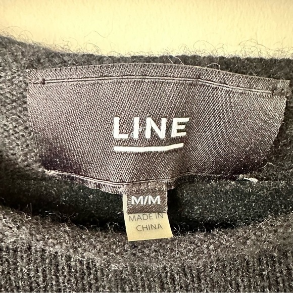 LINE-Cashmere/Yak/Lambswool Fringe Cozy Sweater (Size: Medium) - Picture 7 of 8